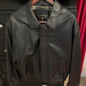 Port Authority Leather Bomber Jacket - NEW